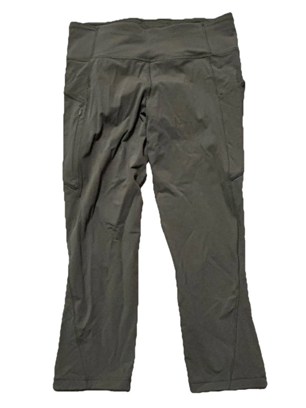 Women’s Lululemon Olive Green Leggings Pockets Zippers Size 8 - Picture 1 of 5